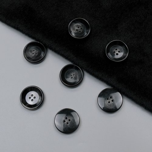 Пуговицы пластиковые, черный, 27 мм (006209)