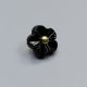 Пуговицы пластиковые, черный цветочек, 11мм (007462)