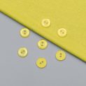 Пуговицы пластиковые, желтый, 11 мм (008666)
