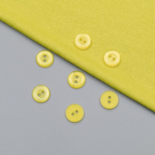 Пуговицы пластиковые, желтый, 11 мм (008666)