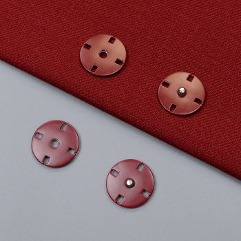 Кнопка пришивная, бордово-красный, 21 мм (008783)