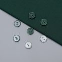 Пуговицы пластиковые, зеленый стеклярус, 13 мм (009251)