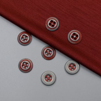 Пуговицы металлические, цвет красный — антик, 15 мм (014423)