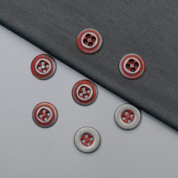 Пуговицы металлические, цвет красный — антик, 15 мм (014423)