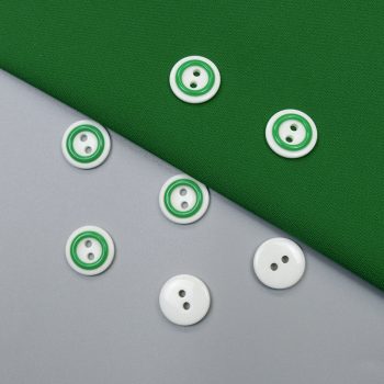 Пуговицы пластиковые, зеленый абажур, 15 мм (014425)
