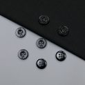 Пуговицы пластиковые, цвет черный, 10 мм (014427)