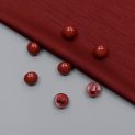 Пуговицы пластиковые, красный - полусфера, 8 мм (014432)