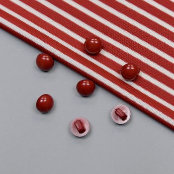 Пуговицы пластиковые, красный - полусфера, 8 мм (014432)