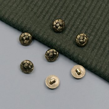 Пуговицы пластиковые, золотое плетение - антик, 13 мм (014434)
