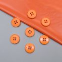 Пуговицы пластиковые, матовый оранж, 20 мм (014444)