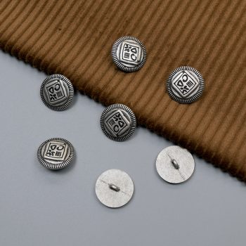 Пуговицы металлические, никель знаки - антик, 21 мм (014452)