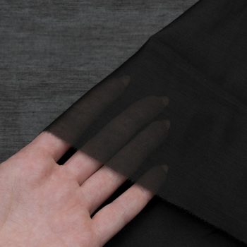 Батист шелковый, коричнево-черный (014483)