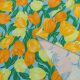 Поплин хлопковый с оранжево-желтыми тюльпанами (014506)