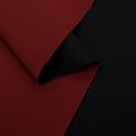 Ткань кади двухсторонняя на тренч, сумрачный красный на черном (014509)