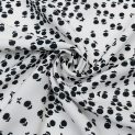 Ткань кади в черный цветочек на белом (014519)