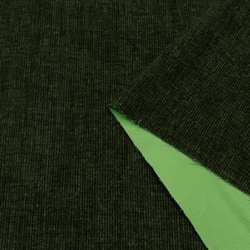 Вельвет-стрейч хлопковый, хаки на ярко-зеленом (014550)