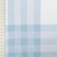 Твил шелковый в клетку, голубой на белом (014559)
