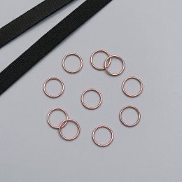 Кольцо металлическое, 10 мм, розовое золото (014598)