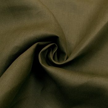 Ткань-холст льняная на куртку/сумку, зеленый оливковый (014623)
