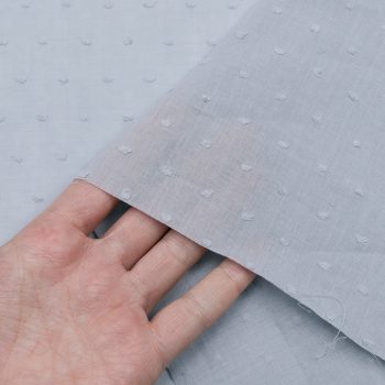 Батист хлопковый жаккард-плюмети, серо-голубой (014719)