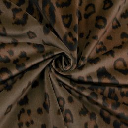 Бархат хлопковый набивной, леопард-омбре (014745)