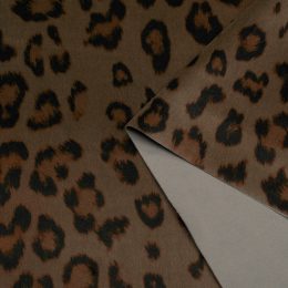 Бархат хлопковый набивной, леопард-омбре (014745)