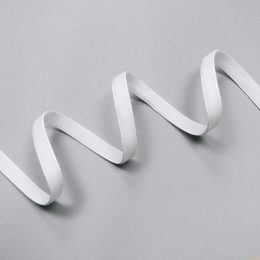 Бархатная лента полиэстер, 9 мм, white (029) (014762)