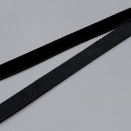 Бархатная лента полиэстер, 9 мм, black (030) (014768)