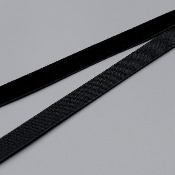 Бархатная лента полиэстер, 9 мм, black (030) (014768)