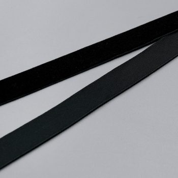 Бархатная лента полиэстер, 16 мм, black (030) (014769)