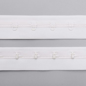Застежка крючки и петли на ленте, 1 ряд, молочный, Corseteria (014803)