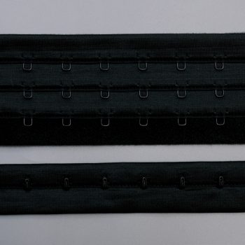 Застежка крючки и петли на ленте, 3 ряда, черный, Corseteria (014830) Застежка крючки и петли на ленте, 3 ряда, черный, Corseteria (014830)