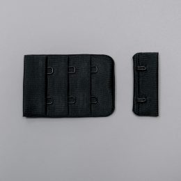 Застежка крючки и петли микрофибра, 38 мм, 3 ряда, черный, Corseteria (014832) Застежка крючки и петли микрофибра, 38 мм, 3 ряда, черный, Corseteria (014832)