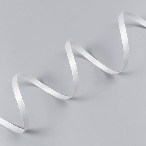 Лента атласная, теплый белый - off-white, 6 мм, Corseteria (014835)