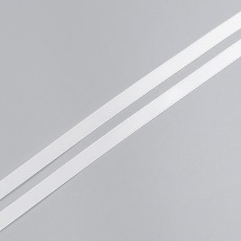 Лента атласная, теплый белый - off-white, 6 мм, Corseteria (014835)