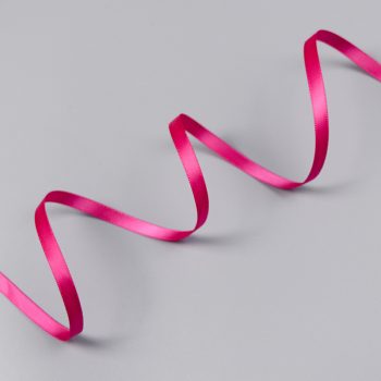 Лента атласная, яркий розовый - shoking pink, 6 мм, Corseteria (014837)
