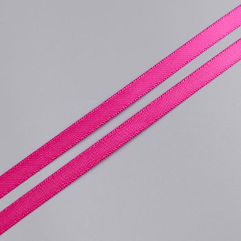 Лента атласная, яркий розовый - shoking pink, 6 мм, Corseteria (014837)