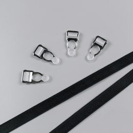 Застежка для чулок, суспендер, серебро, 10 мм, Corseteria (014840)