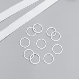 Кольцо металлическое, белый, 15 мм, Corseteria (014870)