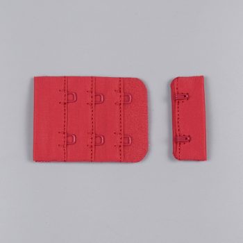 Застежка крючки и петли, 38 мм, 3 ряда, красный, Corseteria (014880)