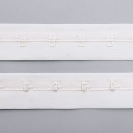 Застежка крючки и петли на ленте, 1 ряд, молочный, Corseteria (014803)