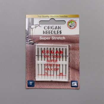 Иглы Organ SUPER STRETCH ассорти №75-90, 10 шт. (008681)