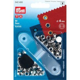 Блочки (люверсы) для ремня, никель (d=4мм), PRYM 542400 (000150) Блочки (люверсы) для ремня, никель (d=4мм), PRYM 542400 (000150)