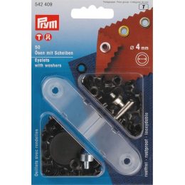 Блочки (люверсы), черные, (d=4мм), PRYM 542409 (000170)