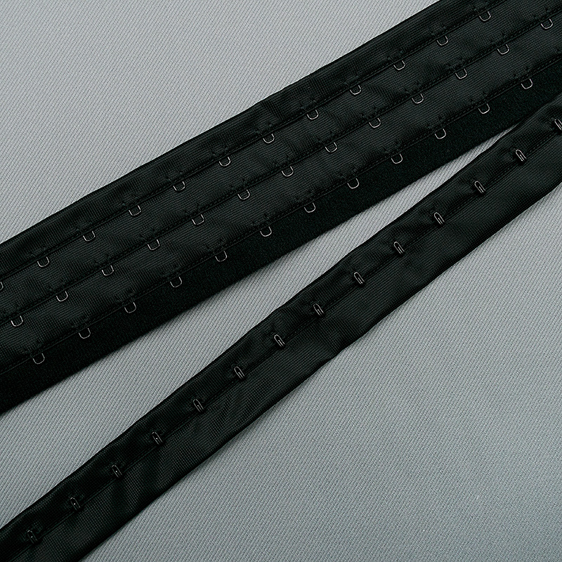 Застежка крючки и петли на ленте, 3 ряда, черный  (ARTA-F) (009492)