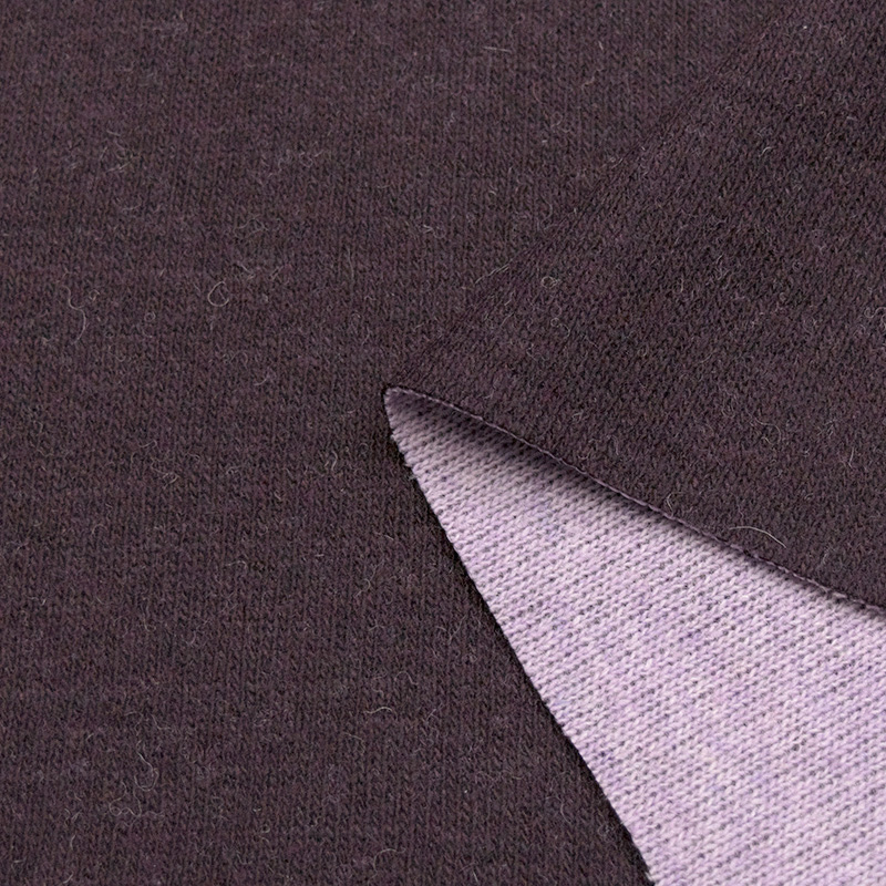 Трикотаж шерстяной, двухсторонний (фиолетово-сиреневый) (010091)
