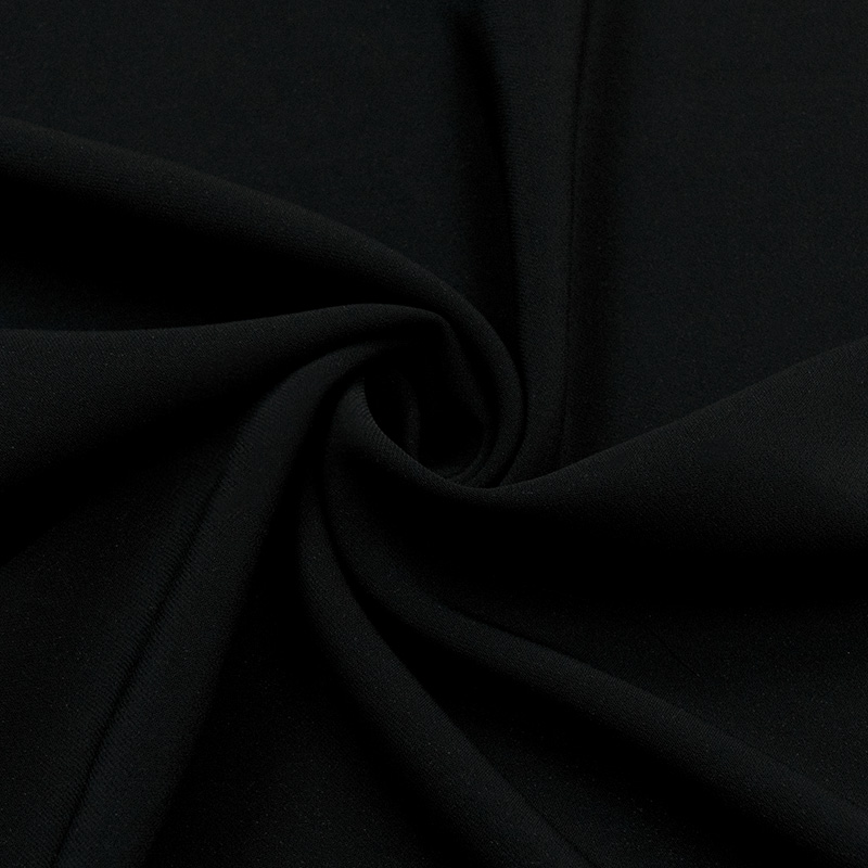 Ткань кади-стрейч, цвет черный (011936)