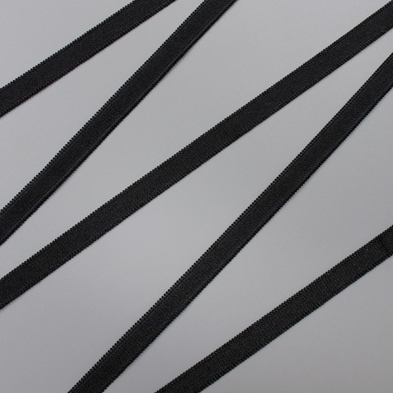 Резинка бретелечная 10 мм, черный, эконом, Турция (011278)