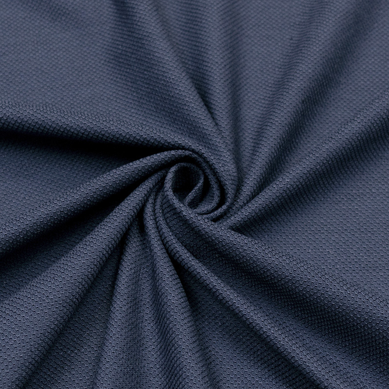 Трикотаж пике хлопковый с шелком, дымчато-синий (012369)