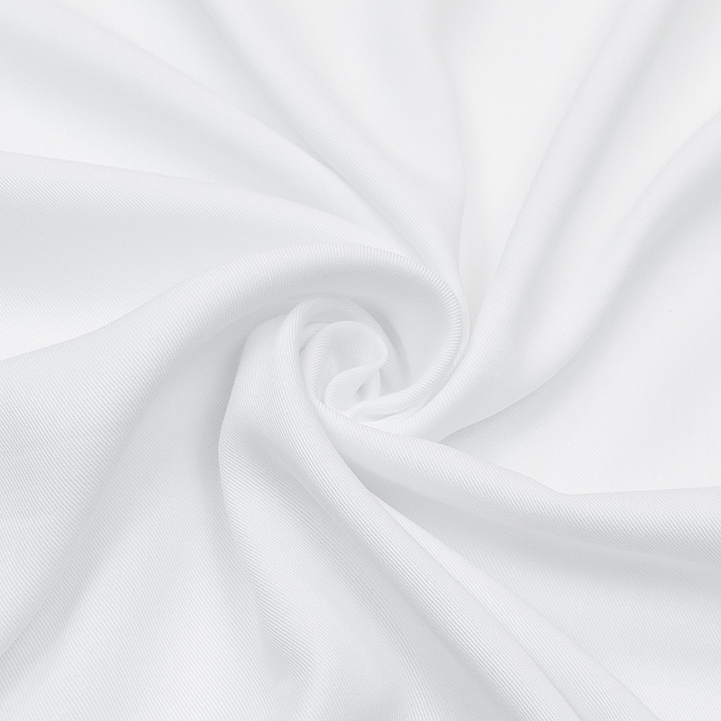 Твил купра плательный, цвет белый (012787)